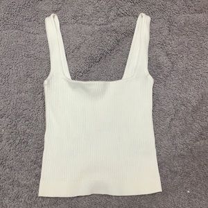Garage knit tank - white
